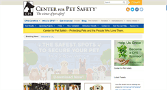 Desktop Screenshot of centerforpetsafety.org