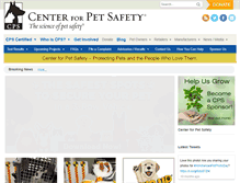Tablet Screenshot of centerforpetsafety.org
